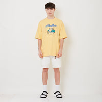 Men Slim Fit Denim Shorts - Off White - SM2511183A