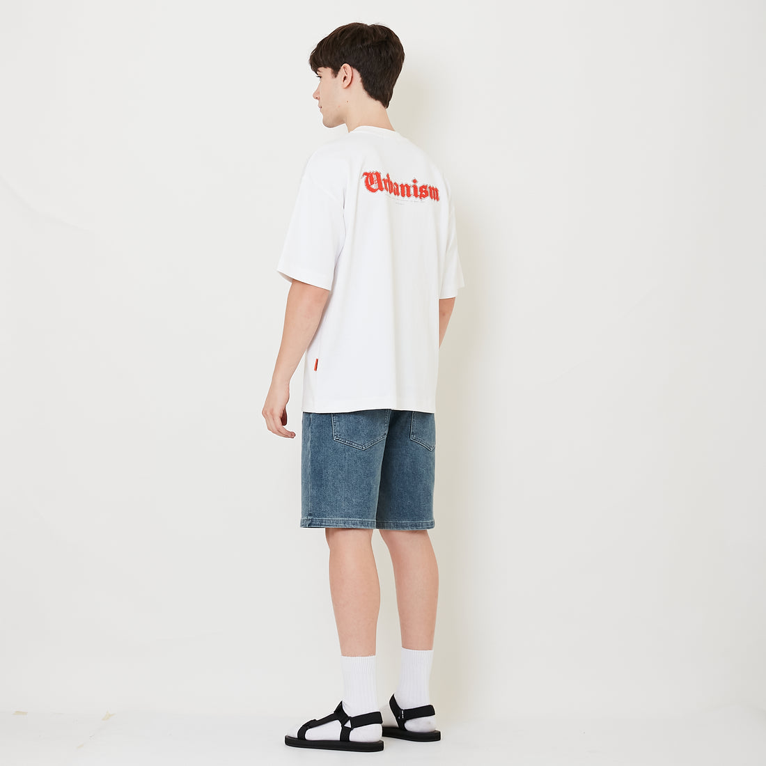 Men Slim Fit Denim Shorts - Light Blue - SM2511183B