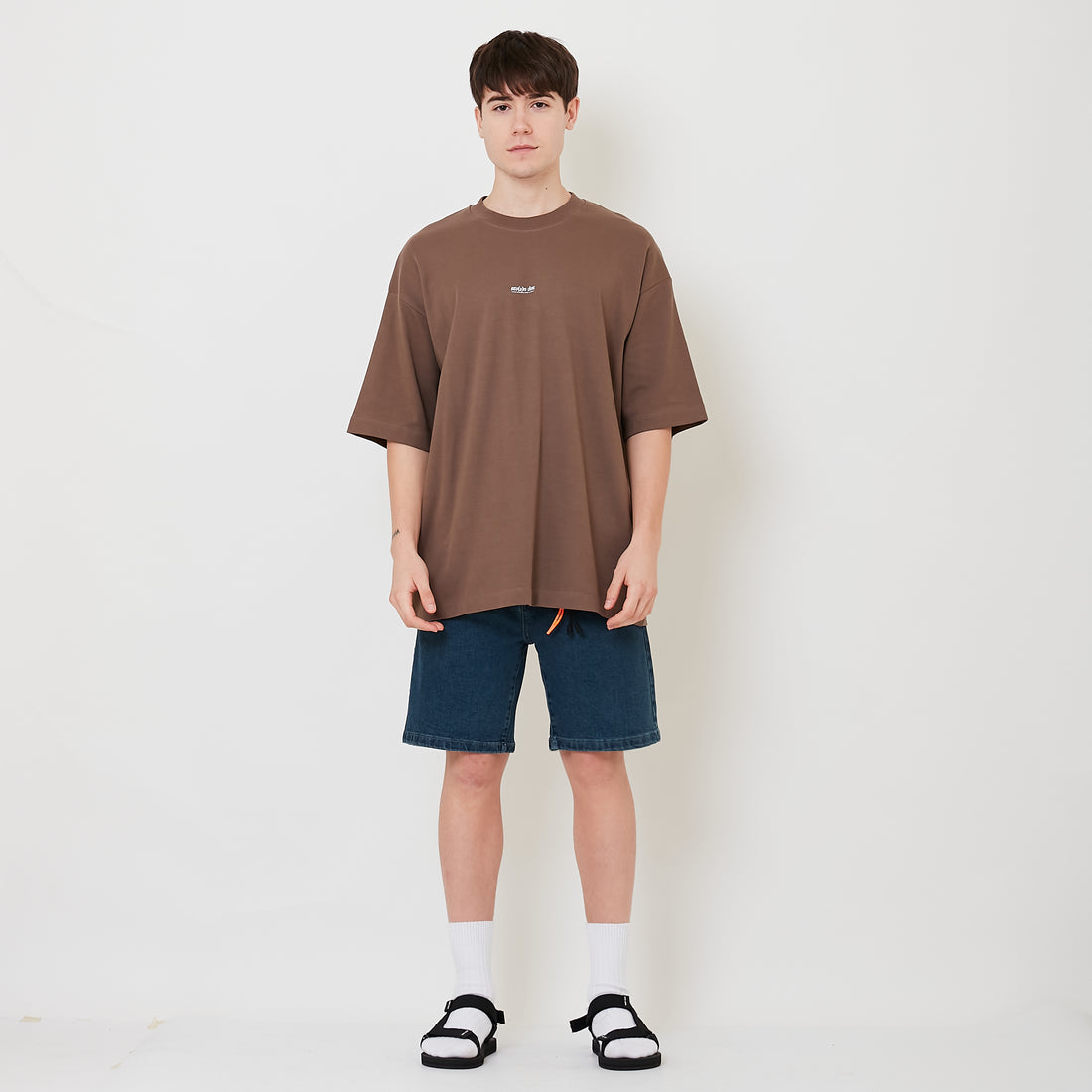 Men Slim Fit Denim Shorts - Dark Blue - SM2511183C