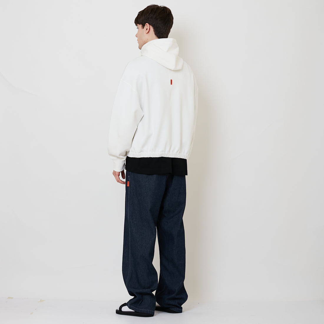 Men Denim Easy Pants - Dark Blue - SM2511184B