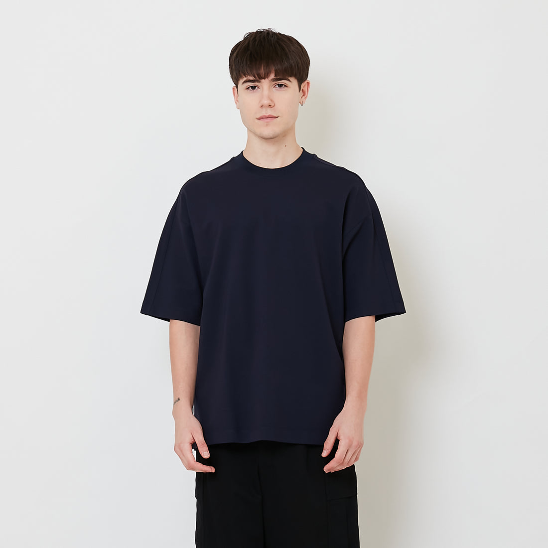 Men Oversized Roman Knit Top - Navy - SM2511185E