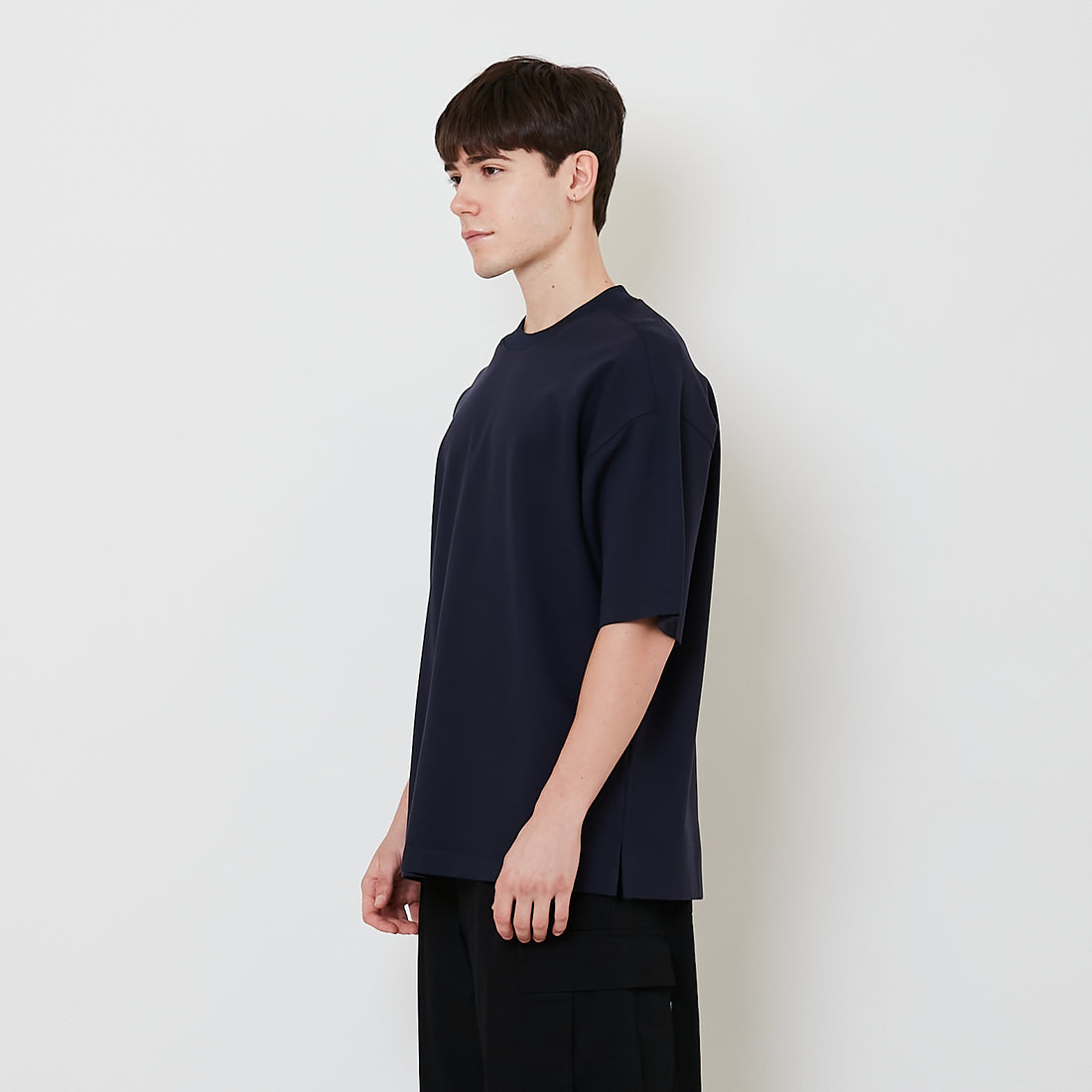 Men Oversized Roman Knit Top - Navy - SM2511185E