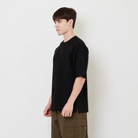 Men Oversized Roman Knit Top - Black - SM2511185F