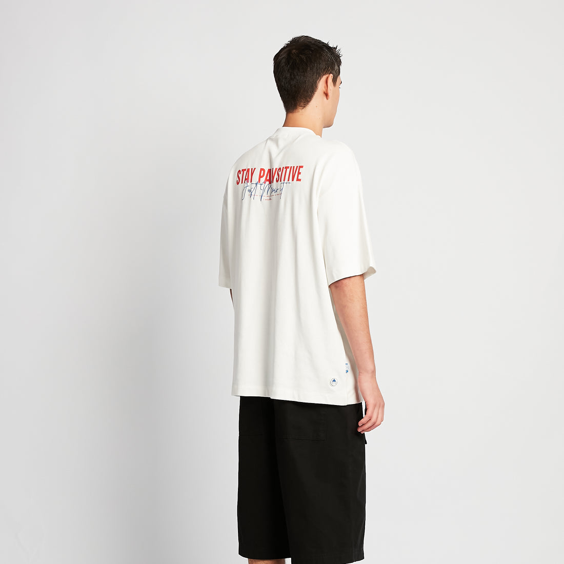 Men Printed Oversized Tee - Off White - SM2511187A