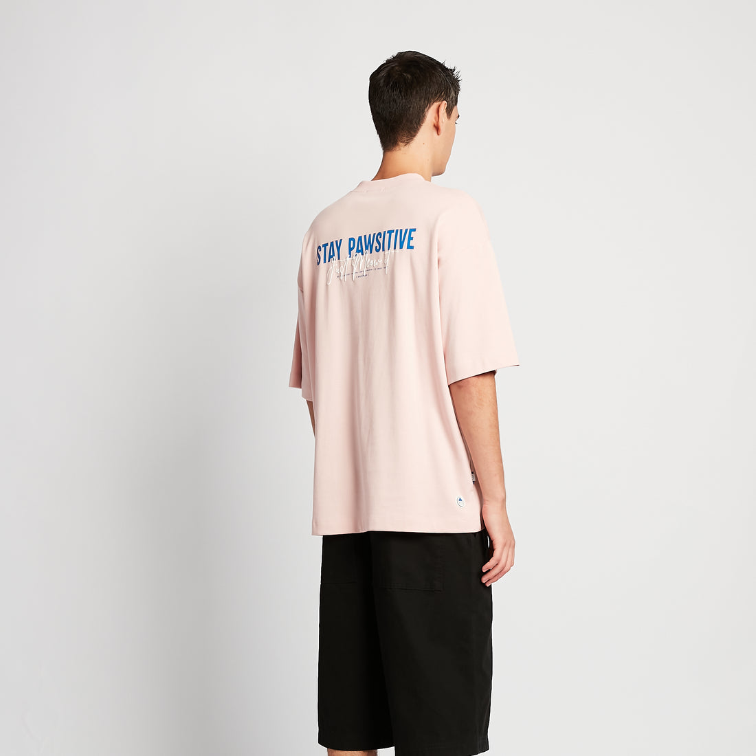 Men Printed Oversized Tee - Light Pink - SM2511187B