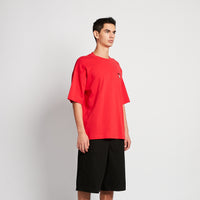 Men Printed Oversized Tee - Red - SM2511187C