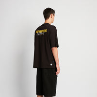 Men Printed Oversized Tee - Black - SM2511187D