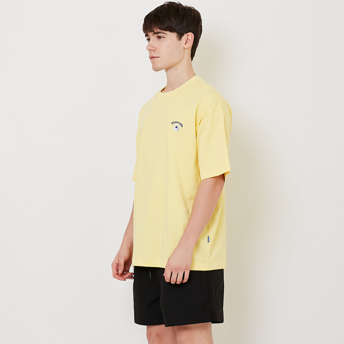 Men Embroidery Oversized Tee - Yellow - SM2511188C