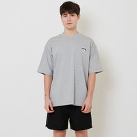 Men Embroidery Oversized Tee - Melange Grey - SM2511188D