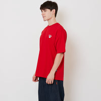 Men Embroidery Oversized Tee - Red - SM2511188E
