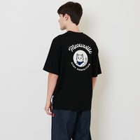 Men Embroidery Oversized Tee - Black - SM2511188F