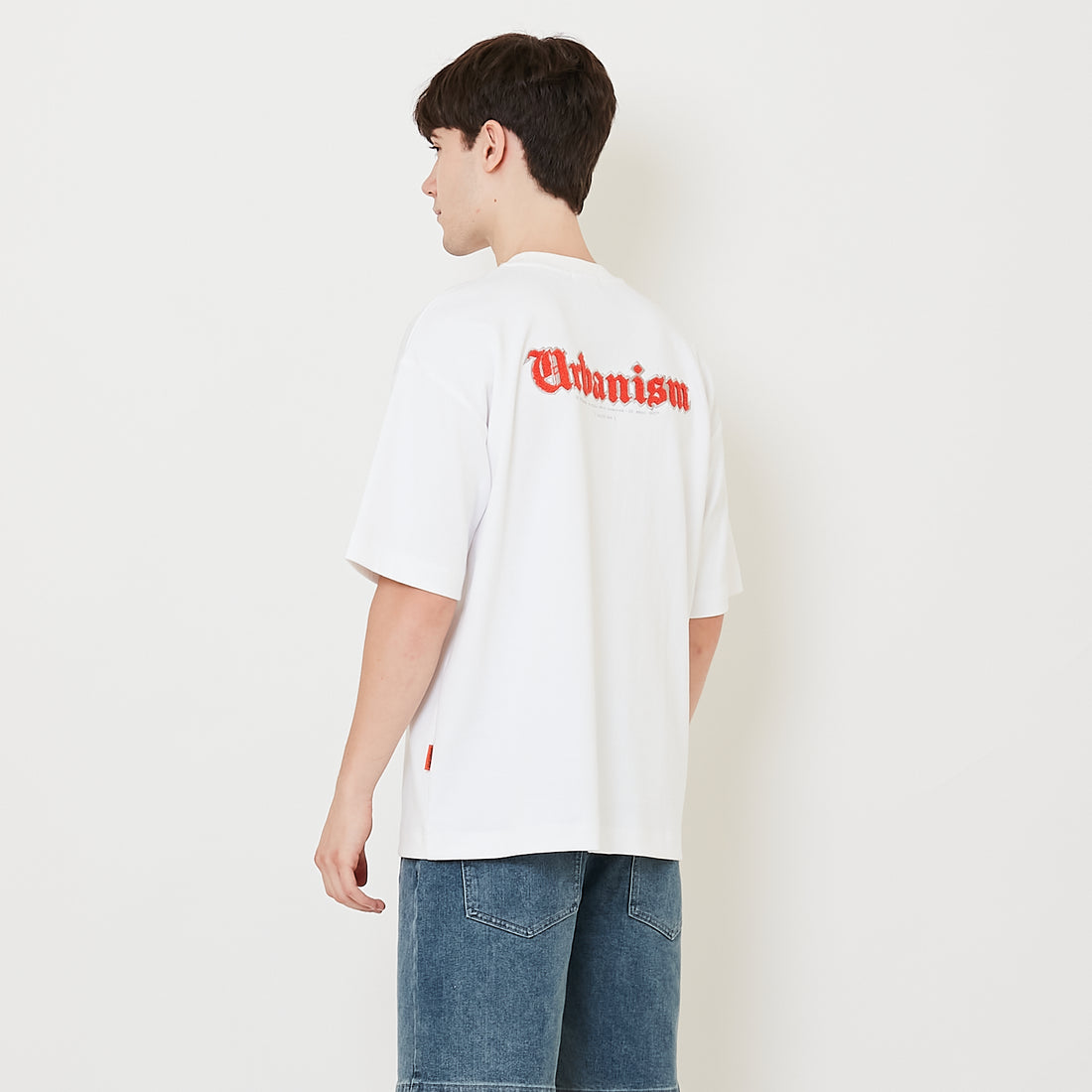 Men Embroidery Oversized Tee - Off White - SM2511189A