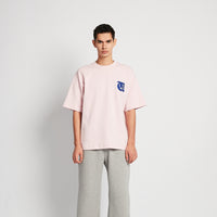 Men Embroidery Oversized Tee - Light Pink - SM2511189B