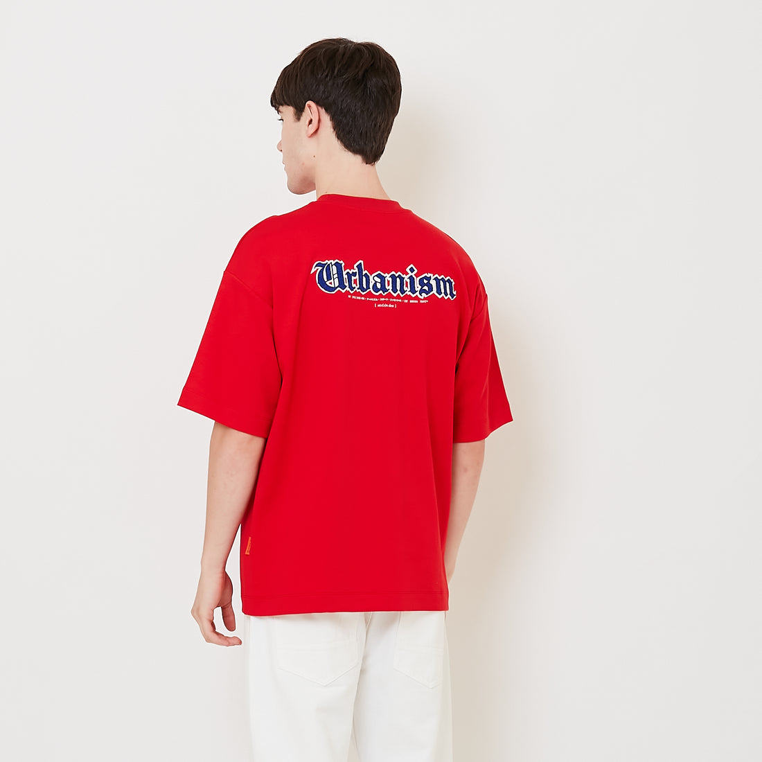 Men Embroidery Oversized Tee - Red - SM2511189C