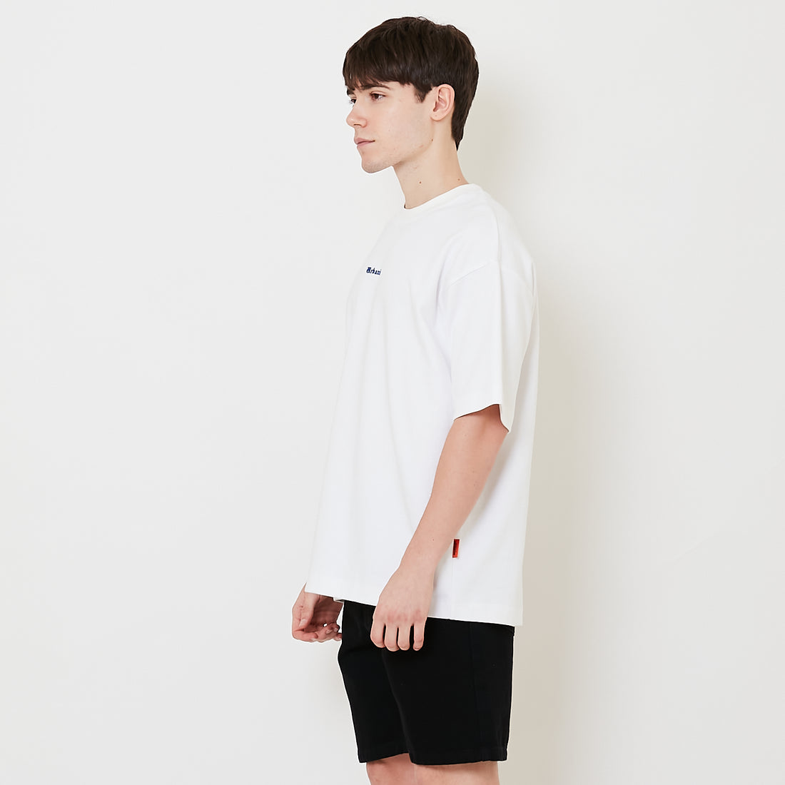 Men Embroidery Oversized Tee - Off White - SM2511190A
