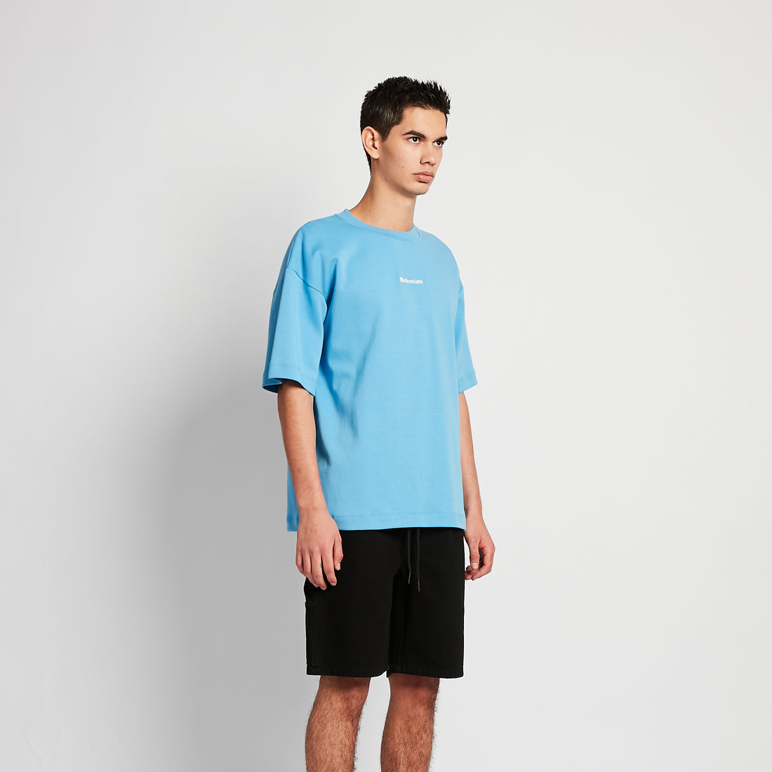 Men Embroidery Oversized Tee - Blue - SM2511190B