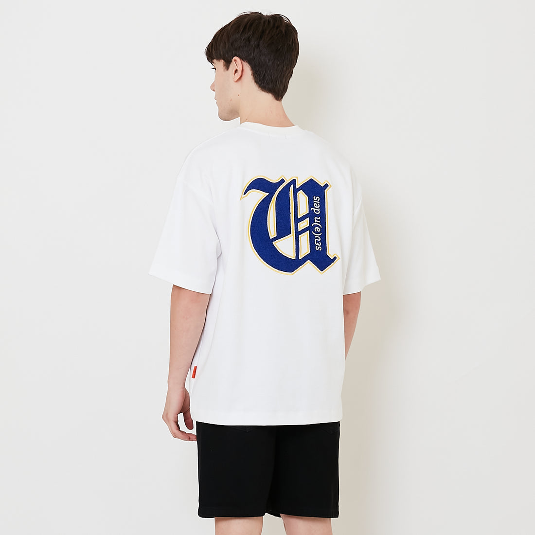 Men Embroidery Oversized Tee - Off White - SM2511190A
