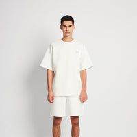 Men Printed Oversized Tee - Off White - SM2511192A