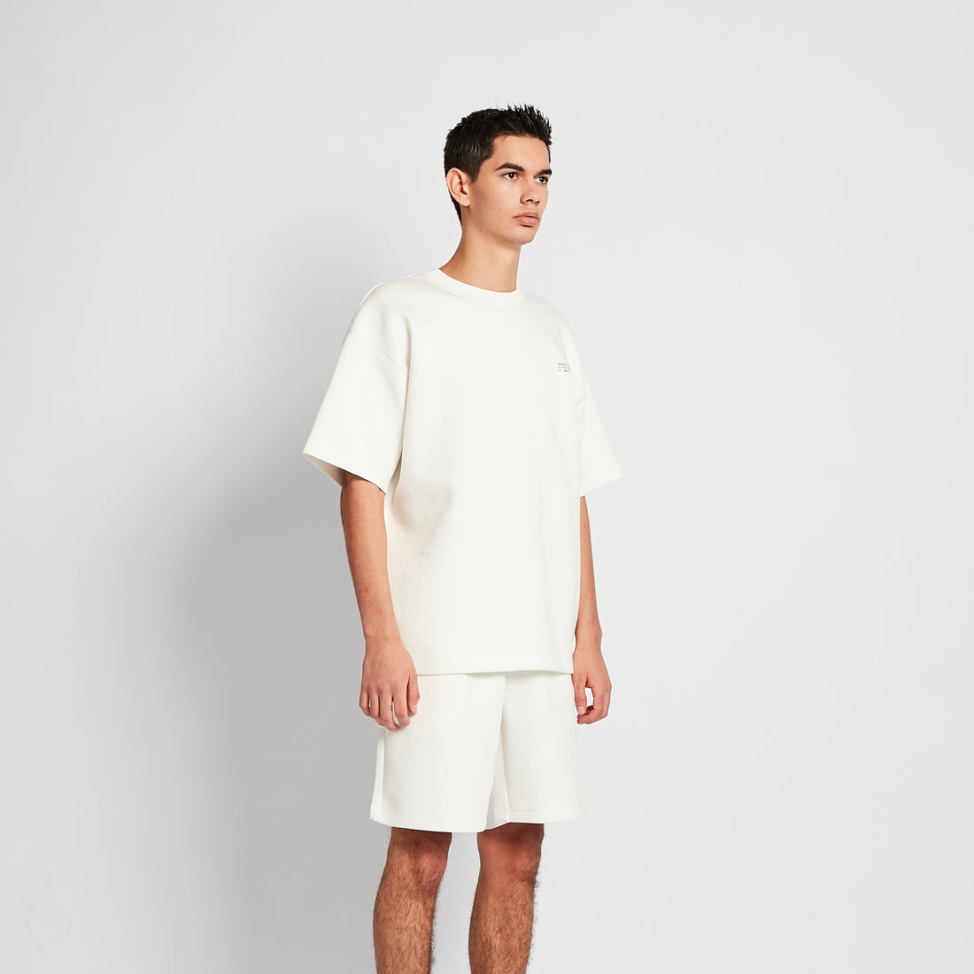Men Printed Oversized Tee - Off White - SM2511192A