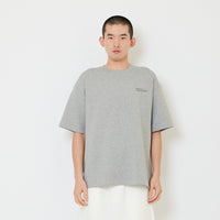 Men Printed Oversized Tee - Light Grey - SM2511192F