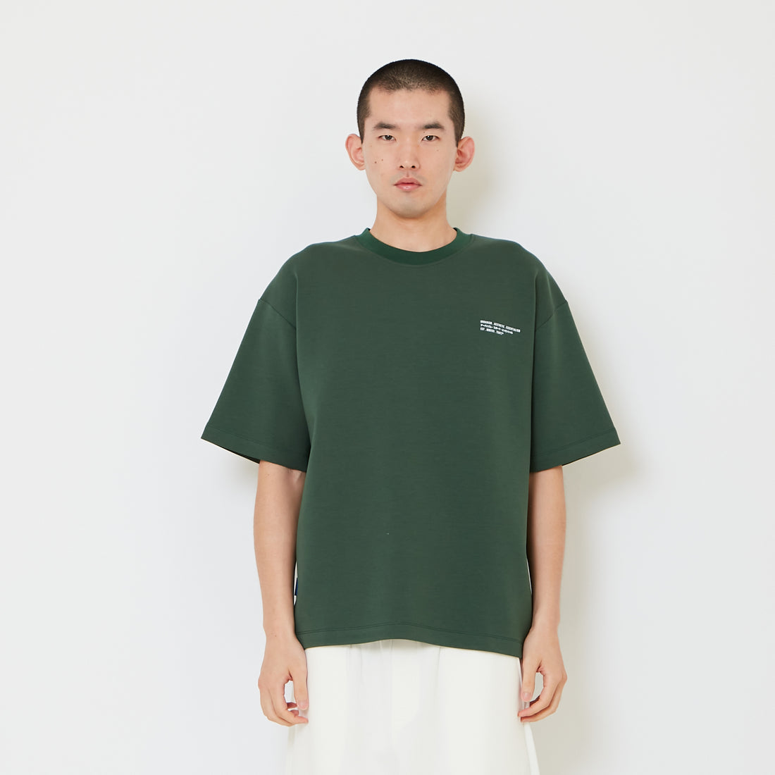 Men Printed Oversized Tee - Green - SM2511192G