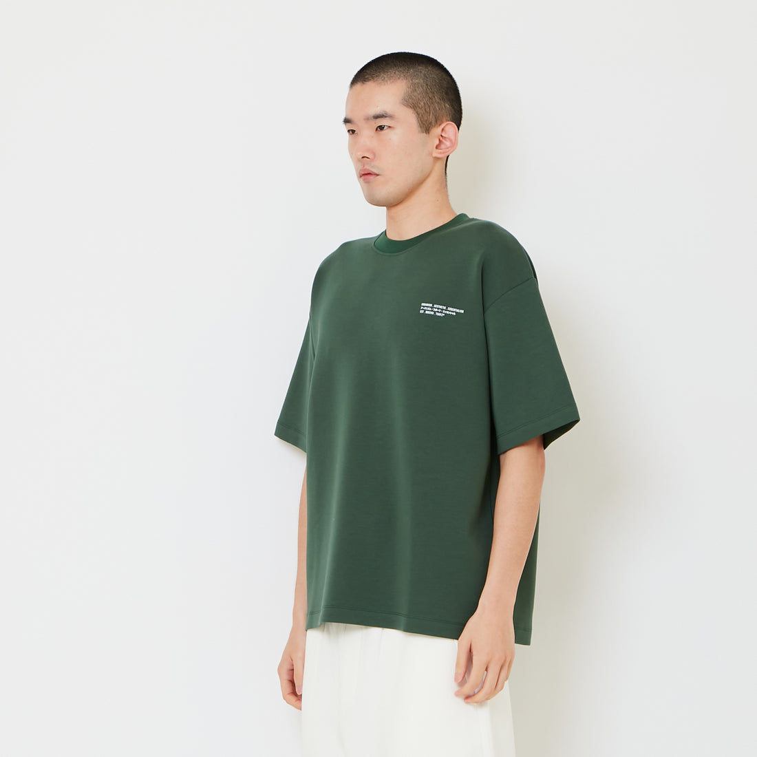 Men Printed Oversized Tee - Green - SM2511192G