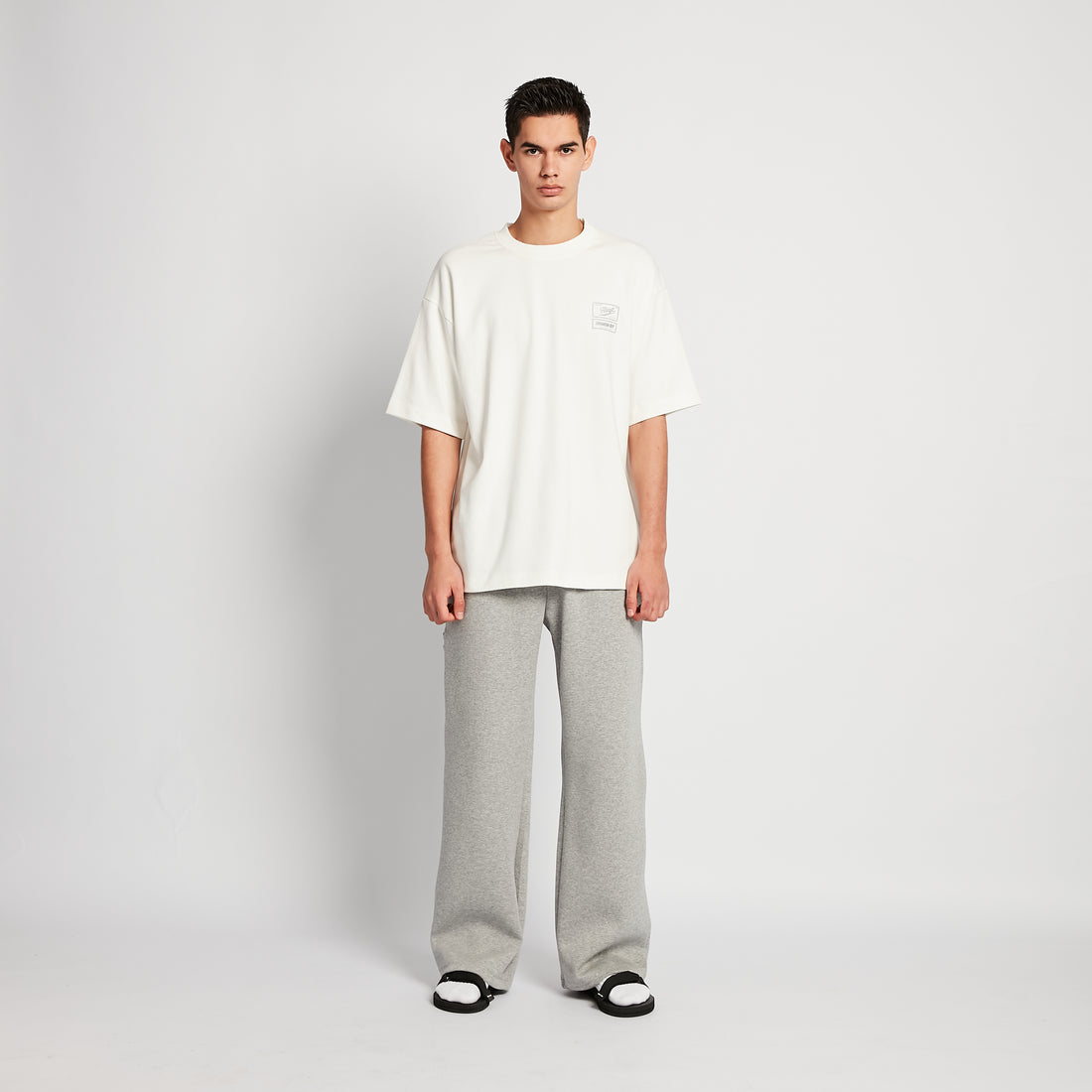 Men Sweatpants - Melange Grey - SM2511194B