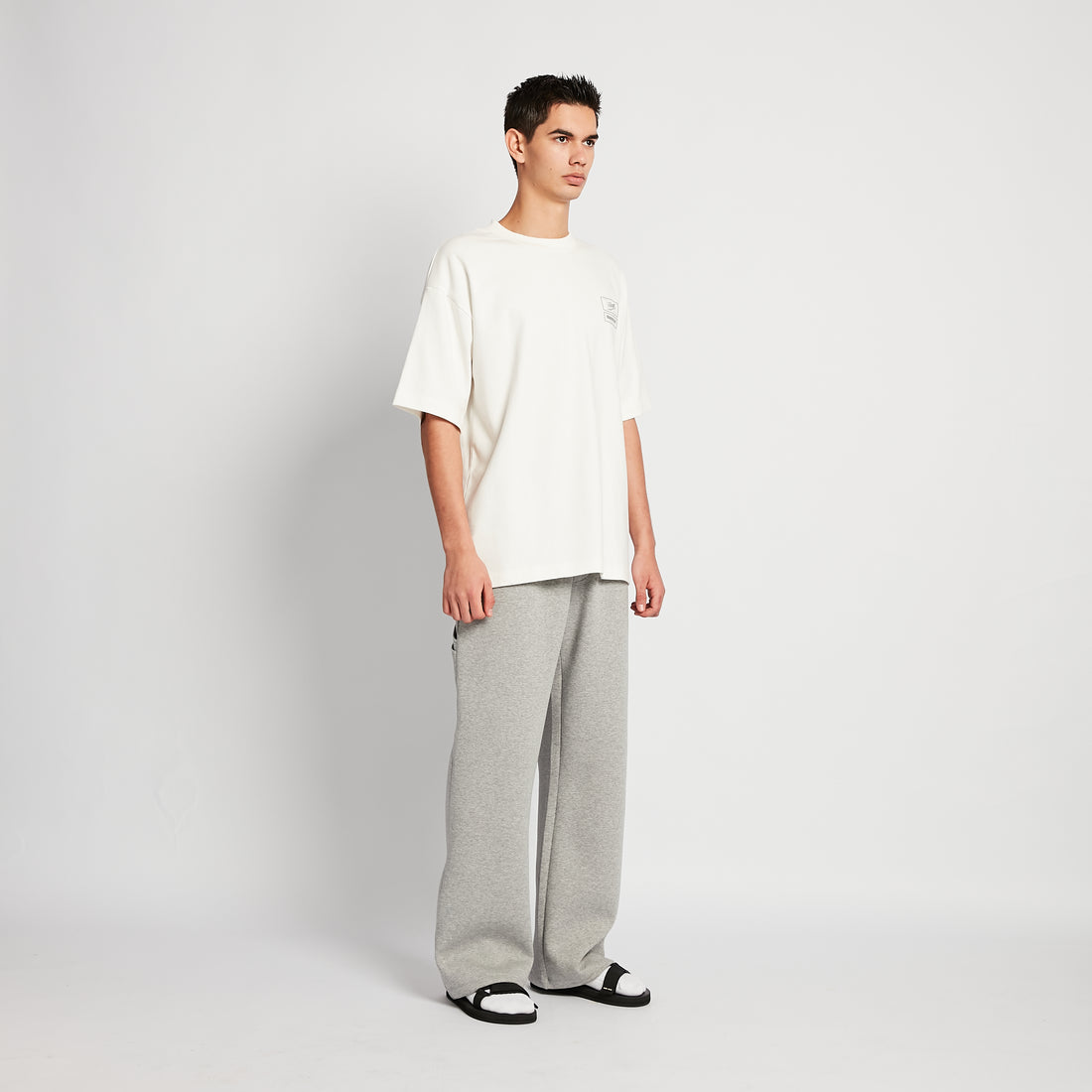 Men Sweatpants - Melange Grey - SM2511194B