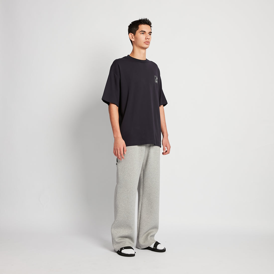 Men Sweatpants - Melange Grey - SM2511194B