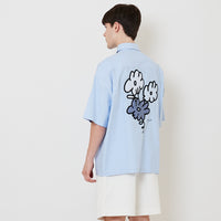 Men Oversized Shirt - Light Blue - SM2512200B