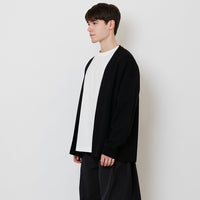 Men Oversized Cardigan - Black - SM2512202B