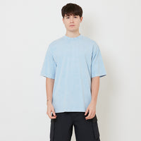Men Oversized Washed Tee - Light Blue - SM2512203A