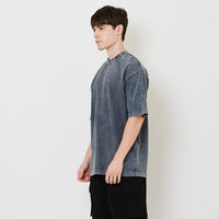 Men Oversized Washed Tee - Metal - SM2512203B