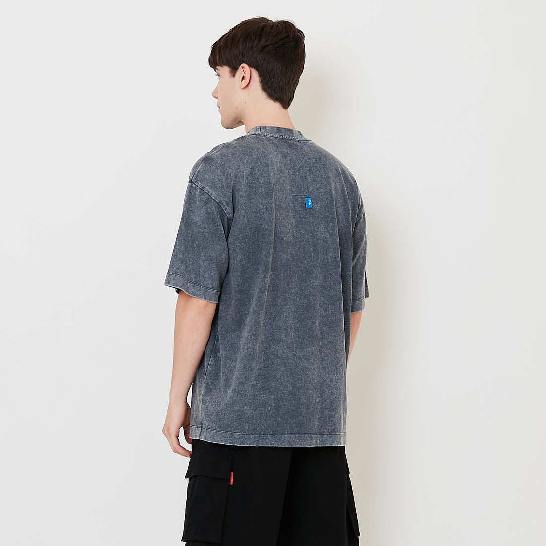 Men Oversized Washed Tee - Metal - SM2512203B