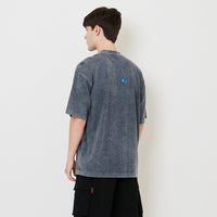 Men Oversized Washed Tee - Metal - SM2512203B