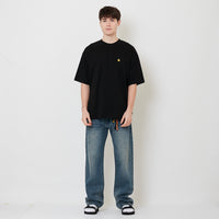 Men Straight Cut Long Jeans - Light Blue - SM2512204B