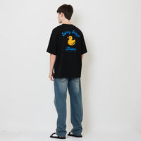 Men Straight Cut Long Jeans - Light Blue - SM2512204B