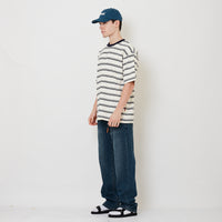 Men Straight Cut Long Jeans - Dark Blue - SM2512204C