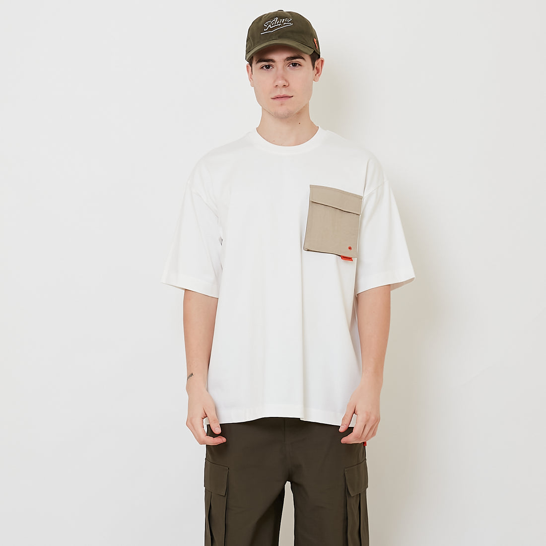 Men Oversized Tee - Off White - SM2512205A