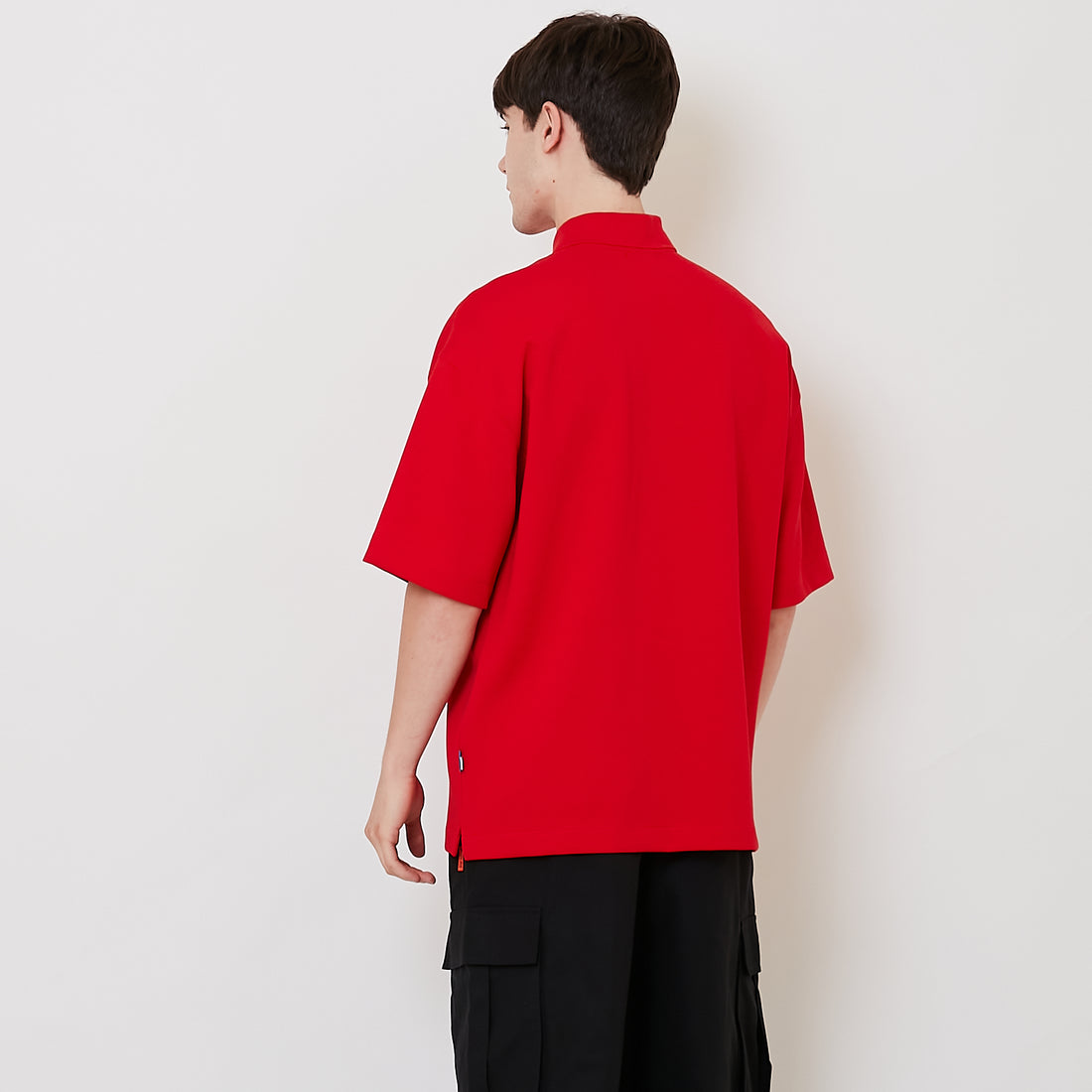 Men Oversized Polo Shirt - Red - SM2512206C