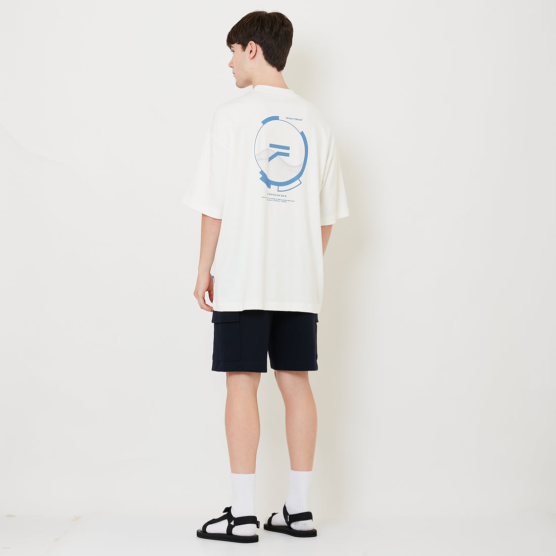 Men Cargo Pique Shorts - Navy - SM2512207B