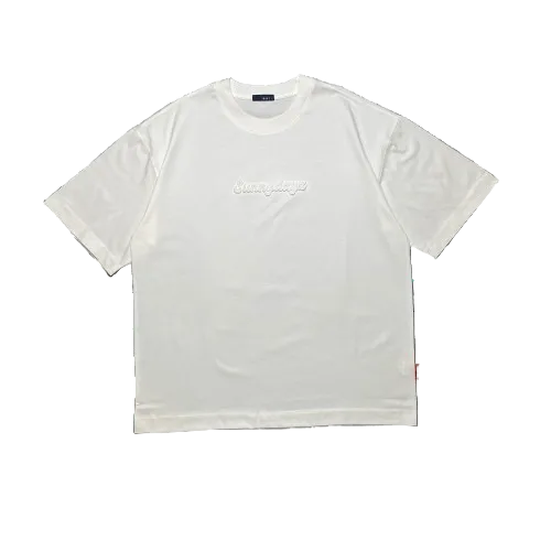 Men Embroidery Oversized Tee - Off White - SM2512209A