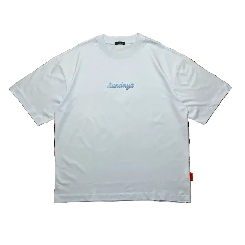 Men Embroidery Oversized Tee - Light Blue - SM2512209C