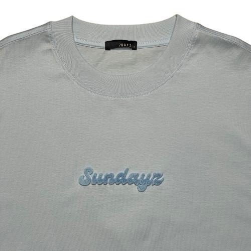 Men Embroidery Oversized Tee - Light Blue - SM2512209C