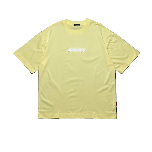 Men Embroidery Oversized Tee - Yellow - SM2512209D
