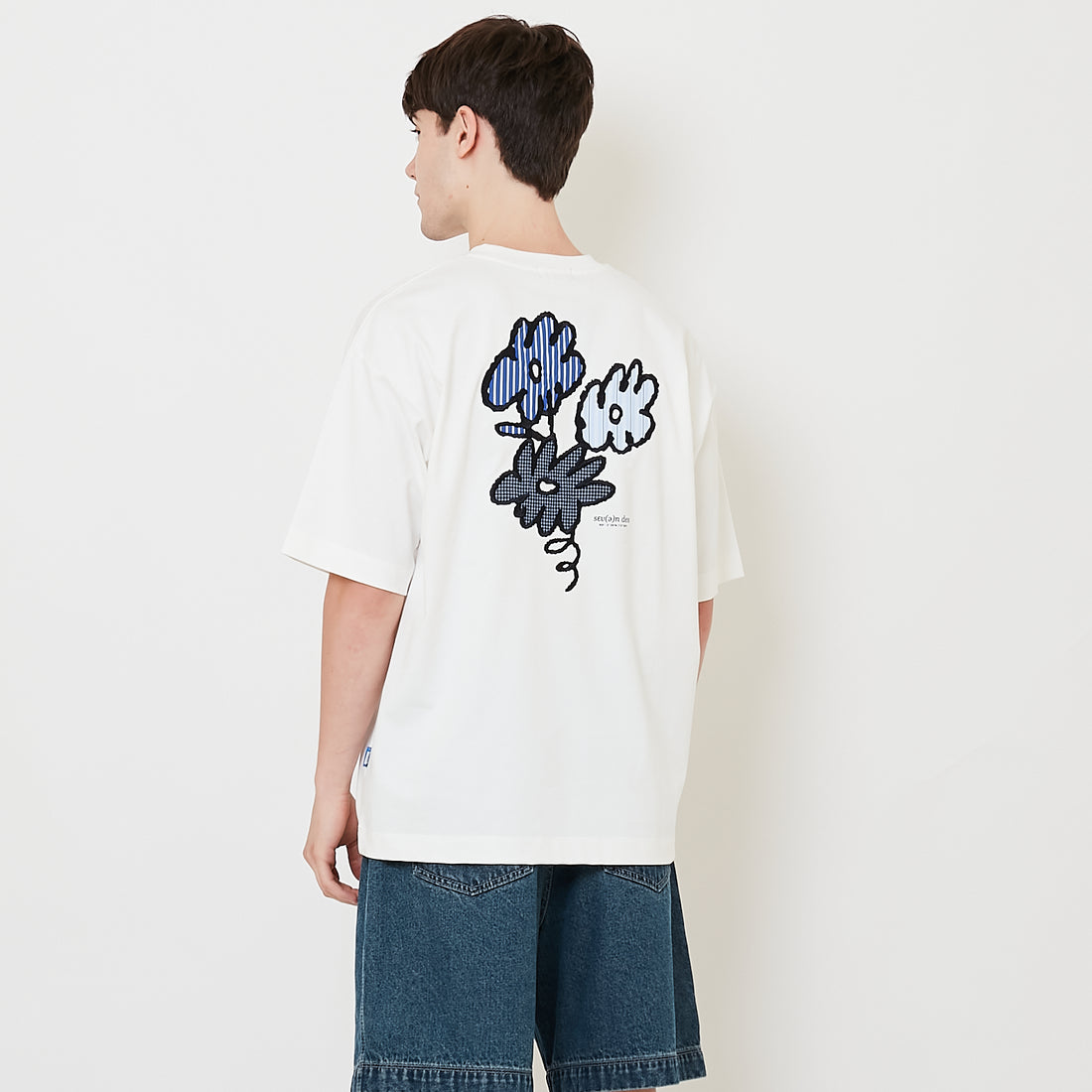 Men Embroidery Oversized Tee - Off White - SM2512210A