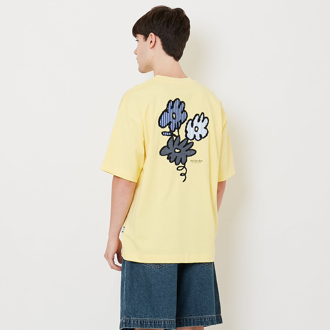 Men Embroidery Oversized Tee - Yellow - SM2512210B
