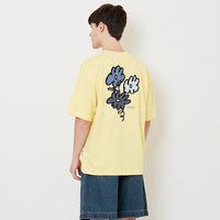Men Embroidery Oversized Tee - Yellow - SM2512210B