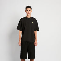 Men Embroidery Oversized Tee - Black - SM2507116D