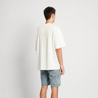 Men Embroidery Oversized Tee - Off White - SM2512212A